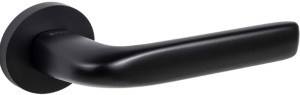 Ручка дверная FUARO SLR PRIDE BL 24 чёрный тонкаая цинковая розета